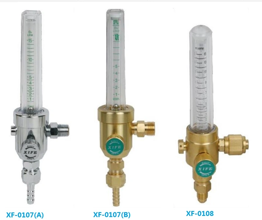 Oxygen Flowmeter with Regulator and Humidifier Bottle