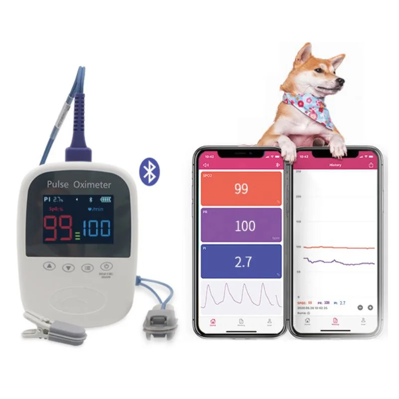 Animal Oximeter Blood Oxygen Digital Handheld Veterinary Rechargeable Pulse Oximeter for Dogs