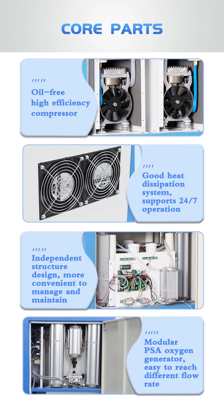 40lpm Fish Aquaculture Oxygen Equipment 96% Oxygen with CE