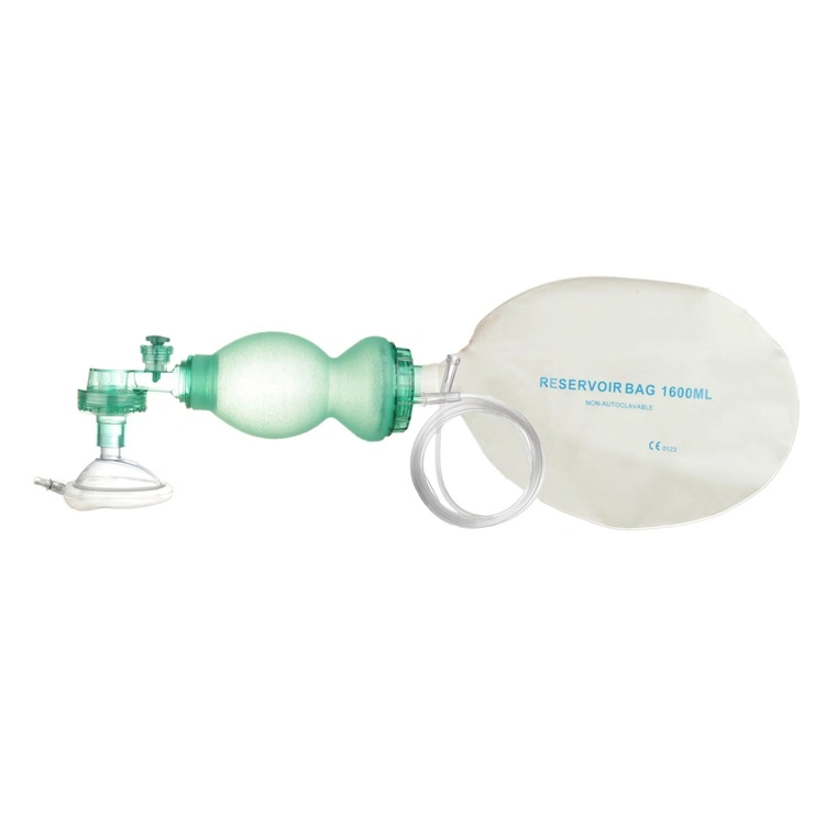 Professional Medical Disposable Pediatric SEBS Manual Oxygen Ambu Bag Resuscitator