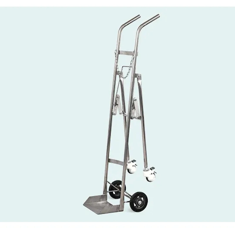 Medicall Oxygen Bottle Cart Hospital Trolley for Cylinders