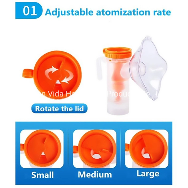 Hospital Respiratory Healthcare Disposable Nebulizer Cups Atomizer Accessories for Home Oxygen Concentrator