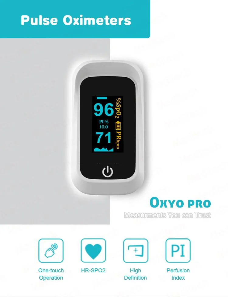 CE Approval Fingertip Pulse Oximeter with 4 Different Display Modes