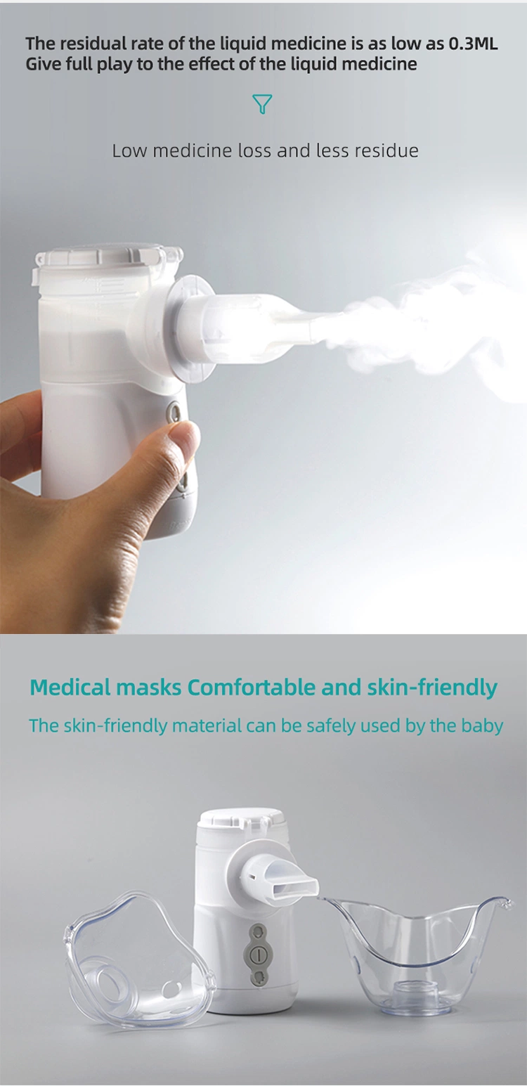 Household Silent Ultrasonic Portable Handheld Rechargeable Inhalator Medical Mesh Nebulizer Cough Asthma for Adults and Kids