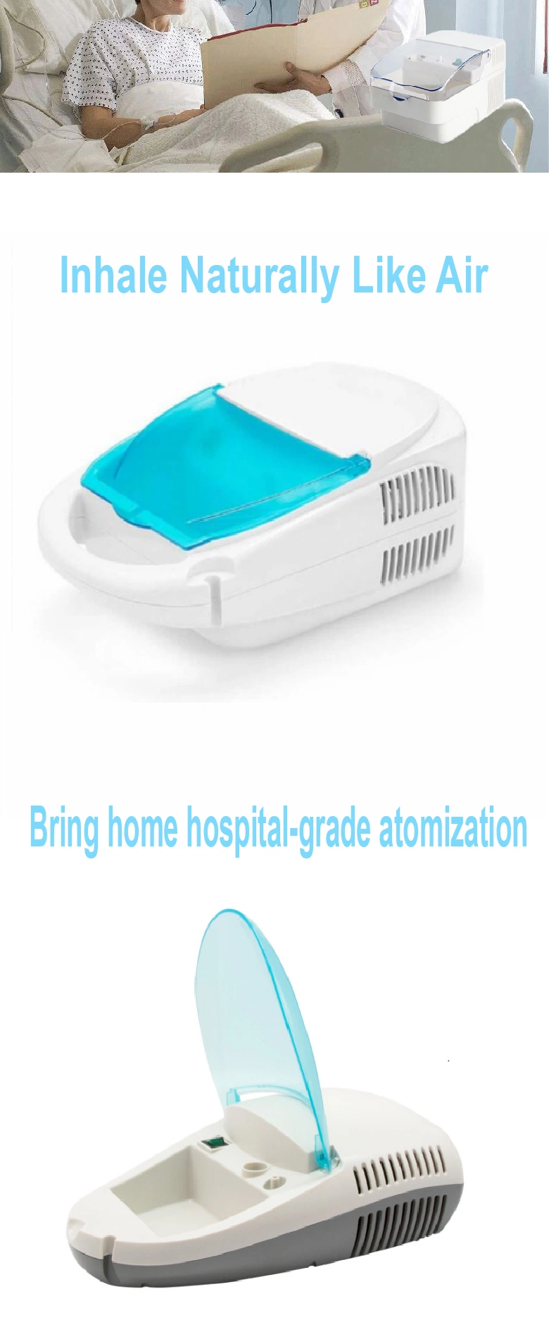 Medical Custom Atomizer Compressor Nebulizer In Hospital