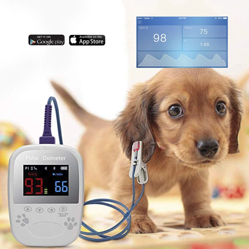 Animal Oximeter Blood Oxygen Digital Handheld Veterinary Rechargeable Pulse Oximeter for Dogs