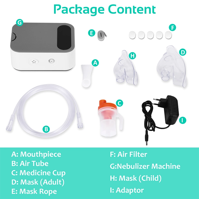 Fitconn New Arrivals Asthma Nebulizers Digital Timing Mini Portable DC Compressor Nebulizer