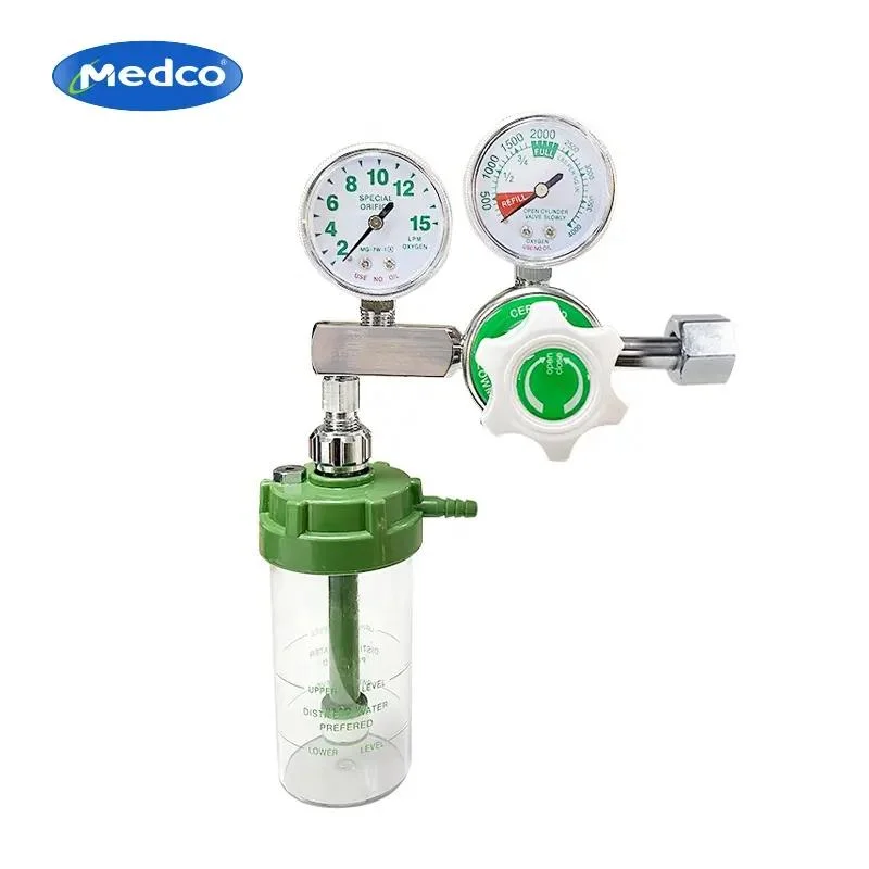 Medical Oxygen Pressure Flow Meter Oxygen Regulator 200lb in South American Countries