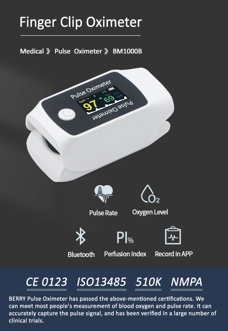 Free Sample Manufacturer Oximeter Berry Popular Color Display Oxygen Levels Sensor