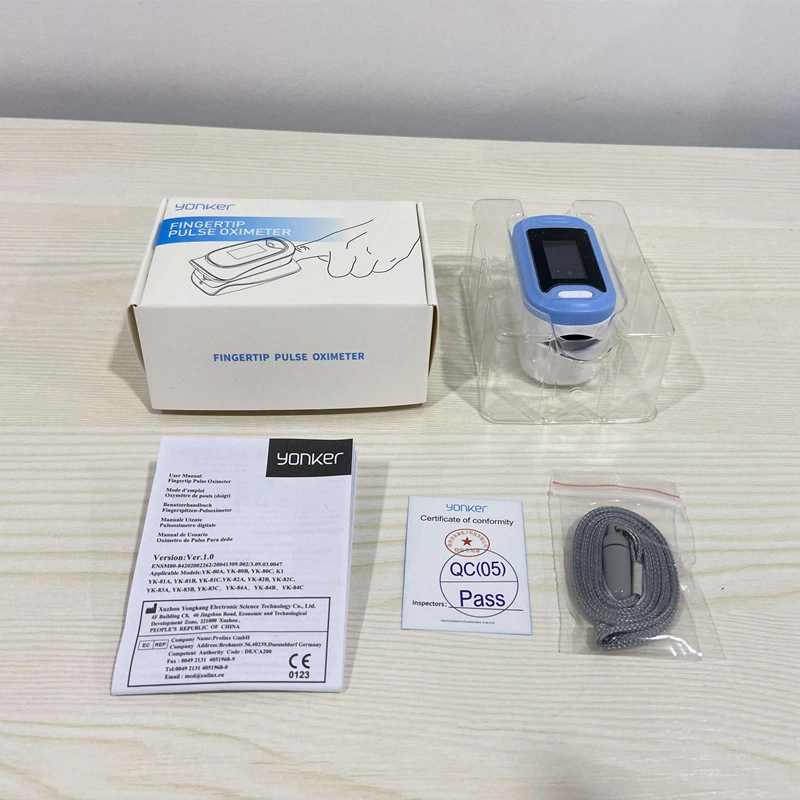 Household Fingertip Pulse Oximeter Oximetry Blood Oxygen Monitor with Lanyard