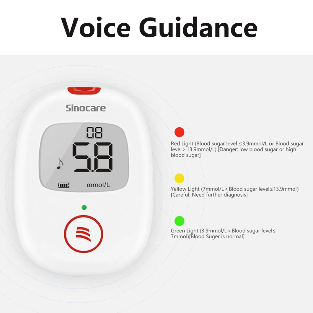 Sinocare Medical Supply Blood Glucose Meter Glucometer Glucometro Test Strips Glycemie Strip Glucose Sensors