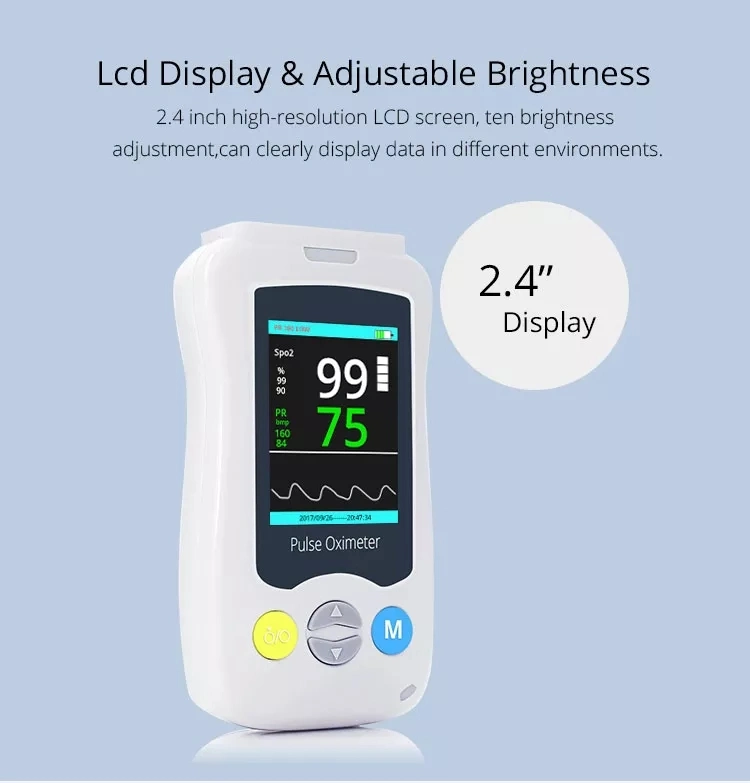 Portable Veterinary Blood Oxygen Pulse Oximeter 2.4-Inch LCD High Precision Fingertip Pulse Oximeter