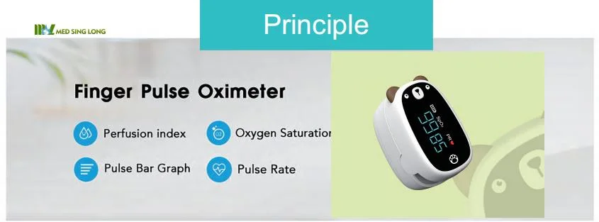 Children Cute Fingertip Pulse Oximeter for Child Medical Portable Oximeter Cheap Price