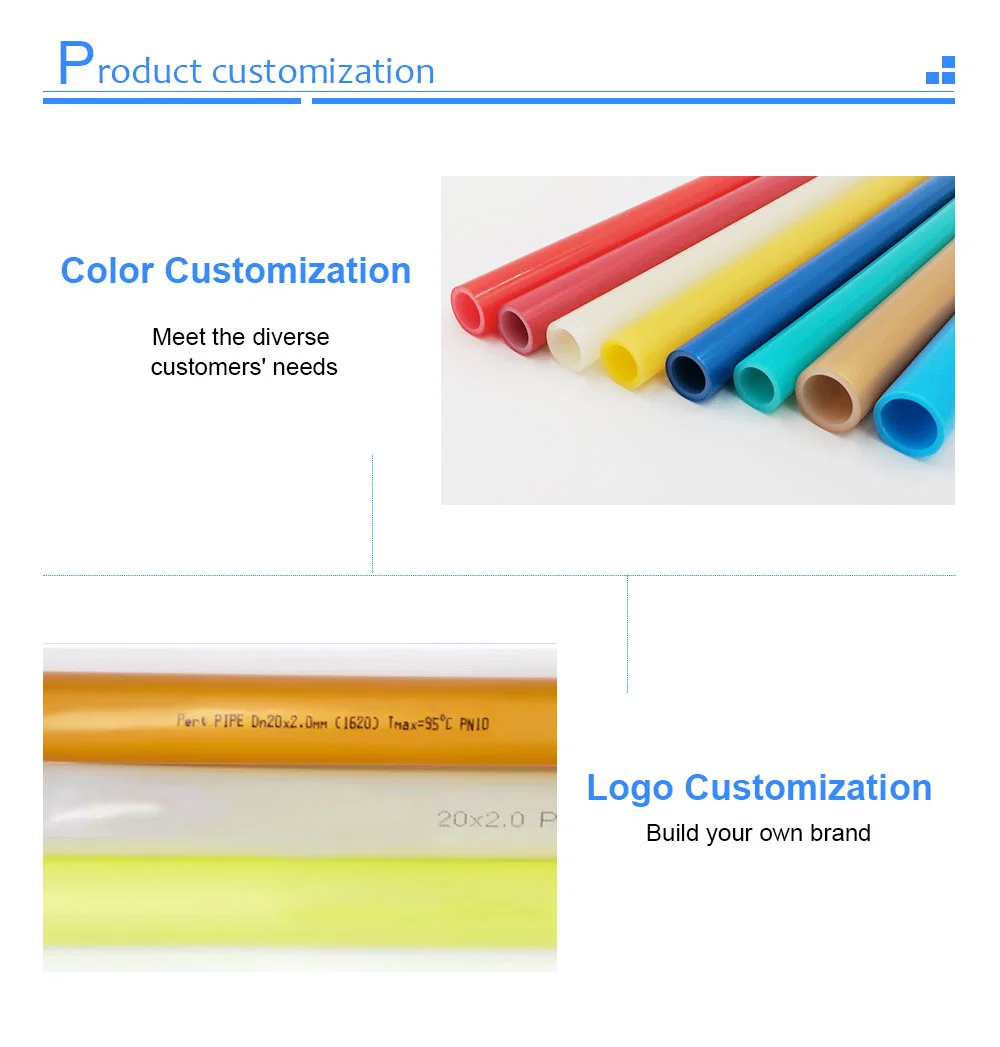 Pex Tubing Underfloor Heat Pipe Pert Pex B EVOH Oxygen Barrier Pipe Multilayer Floor Heating Pipe Plastic Pipes