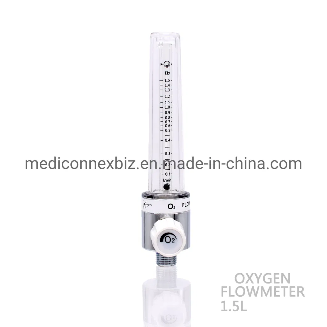 Medical Oxygen Flowmeter for Wall 1.5L/ 15L/30L/40L/70L with Different Adapter