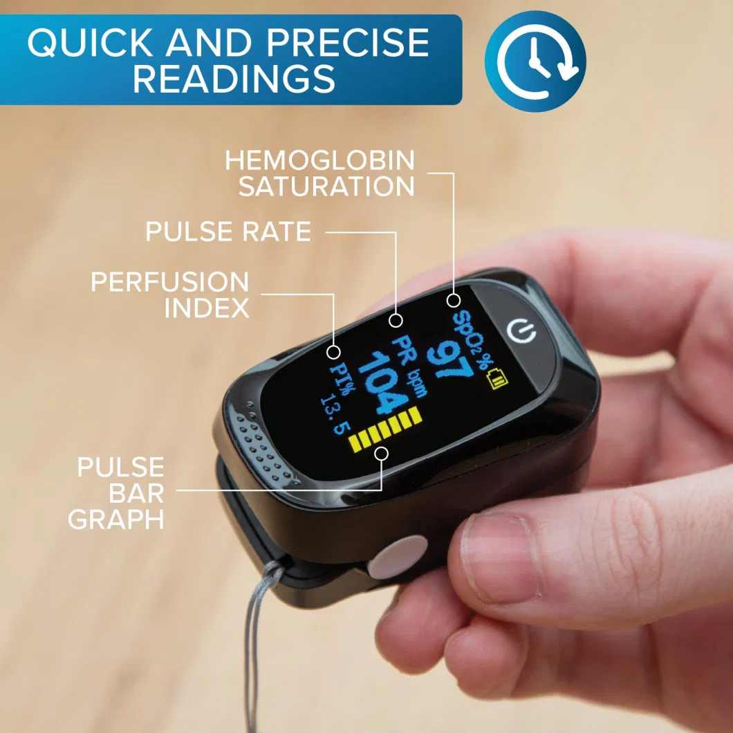 LCD Display Bluetooth Pulse Oximeter with Phone APP Software Support Ios Android Phone