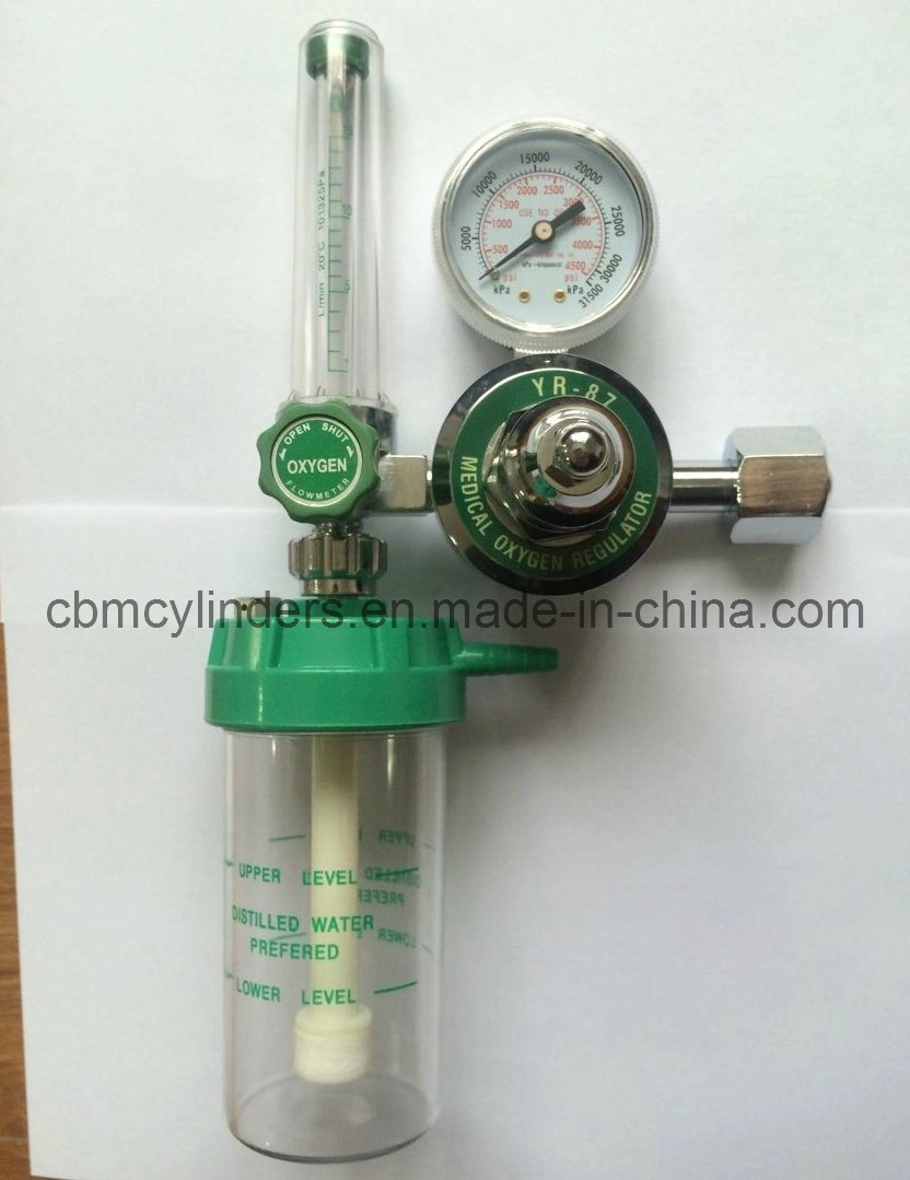 RoHS Certificate Medical Oxygen Cylinder Regulator with Flow Meter