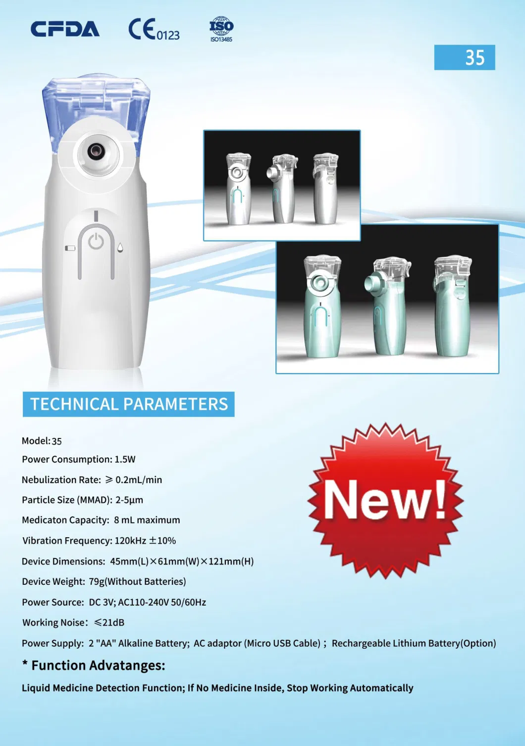 Medical Disposable Nebulizer with Mouth Piece