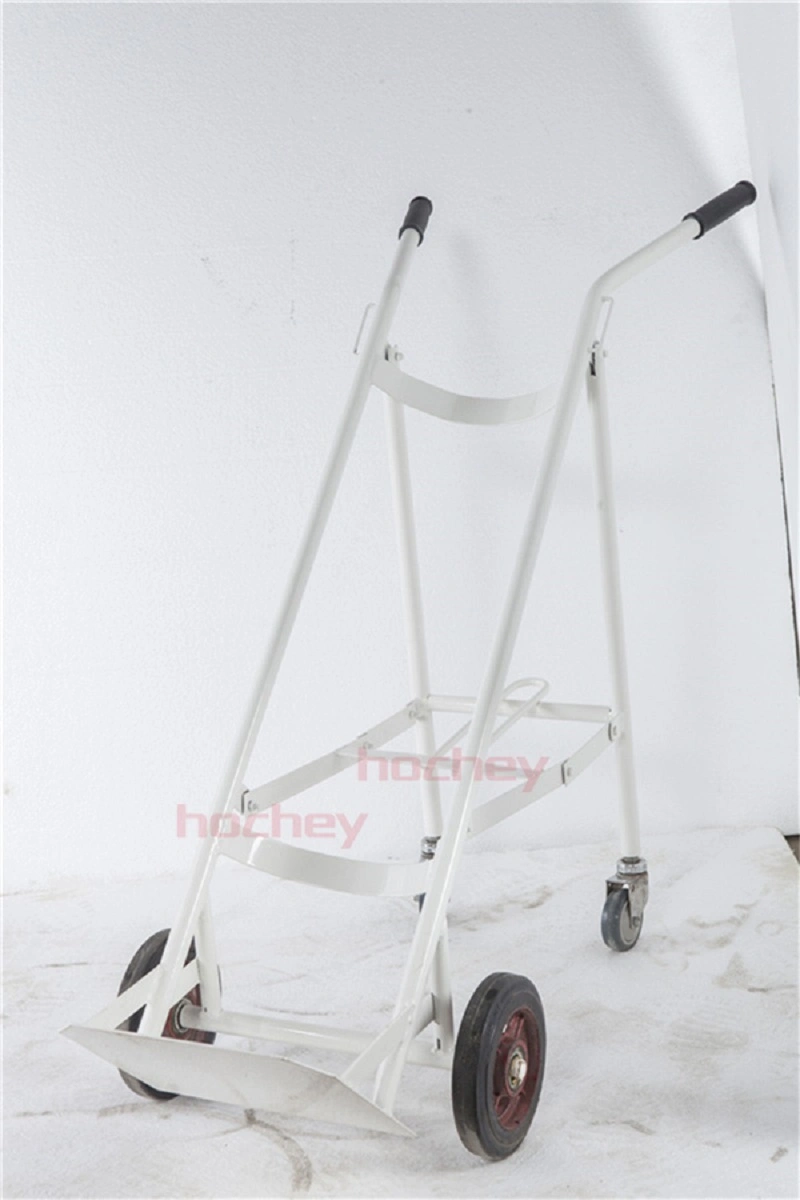 Medical Hospital Equipment Steel Spray Oxygen Cylinder Trolley with Handle