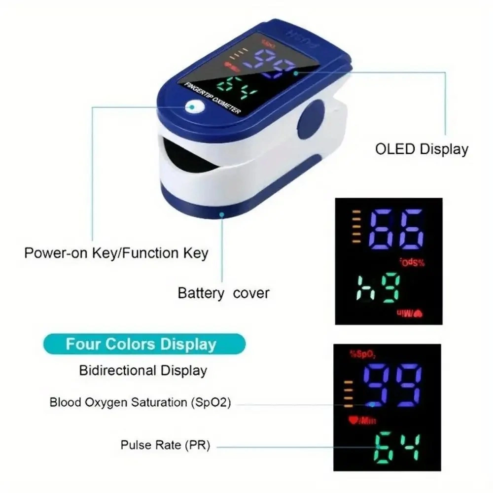 SpO2 OLED TFT LED Screen Medical Equipment Portable Fingertip Sensor Pulse Oximeter