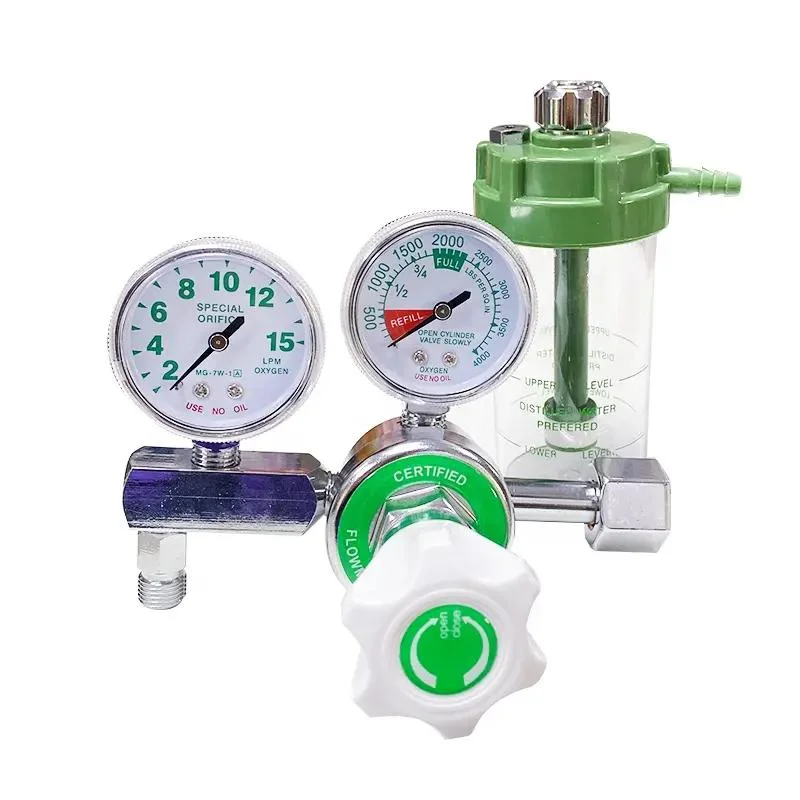 Medical Oxygen Pressure Flow Meter Oxygen Regulator 200lb in South American Countries