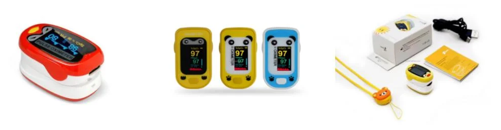 Stock for Kids 4 Color TFT Screen Pulse Oximeter Home Use Blood Oxygen Fingertip Oximeters Pulse Oximeters for Kids Children