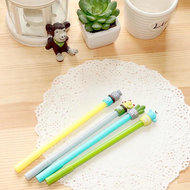 Wholesale Creative Cactus Shape Cartoon Cute Gel Pen