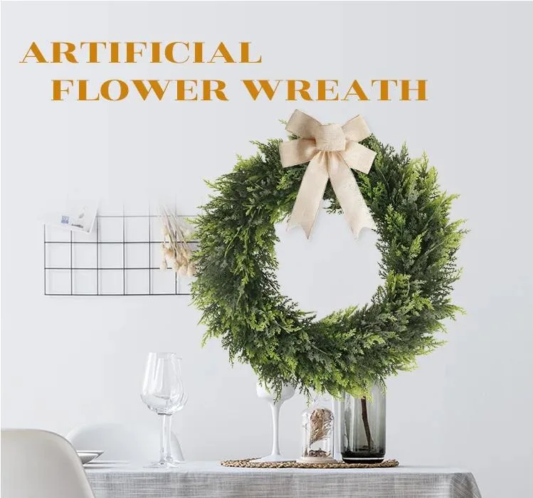 Christmas Wreath Artificial Plastic Plants Succulent Plants for Wall Door Decoration