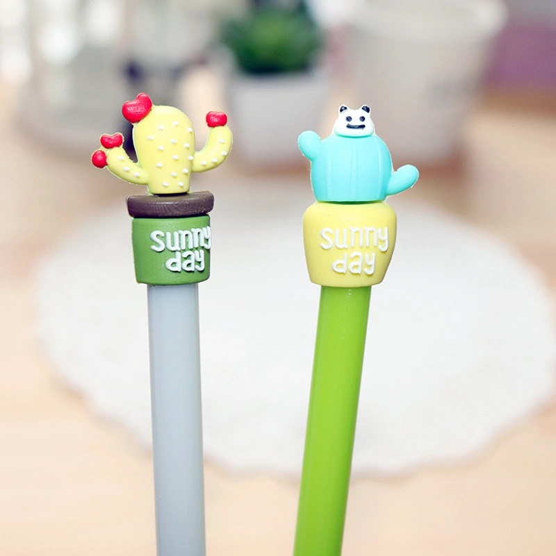 Wholesale Creative Cactus Shape Cartoon Cute Gel Pen