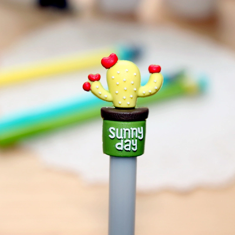 Wholesale Creative Cactus Shape Cartoon Cute Gel Pen