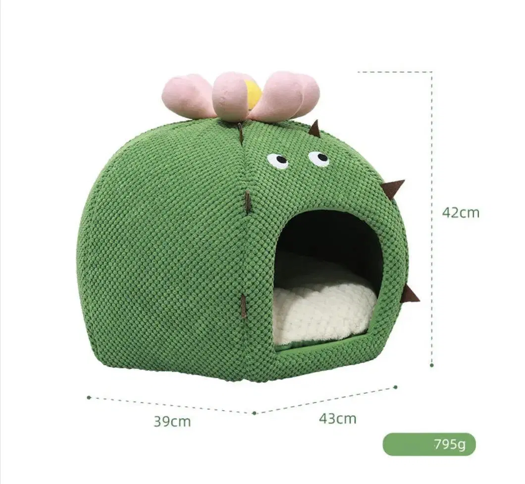 Creative Design Cacti Cat Nest Bed, Creative Pet Sleeping Bed, Pet Nest