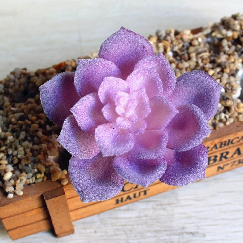 39 Styles Purple Flocking Artificial Succulents Plants Home Garden Decoration DIY Plants Wall Flower Arrangement Fake Plants