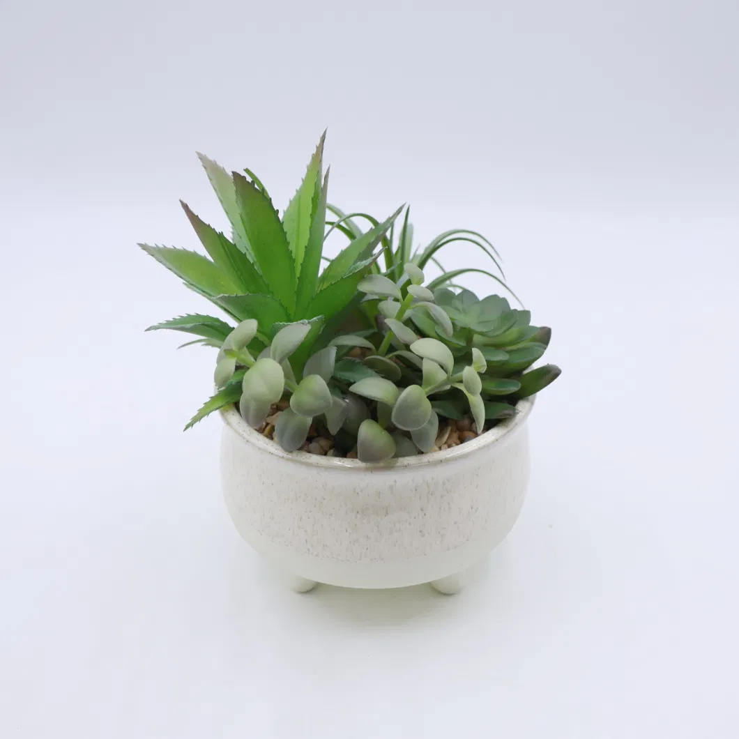 Mini Artificial Succulent Outdoor Plants for Office Home Balcony Decoration