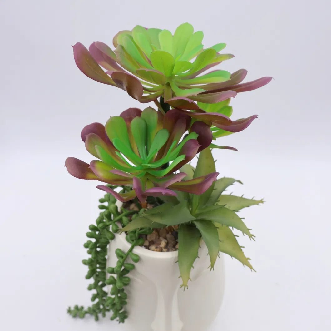 Wholesale Small Artificial Plants Potted Succulents for Desk Decoration