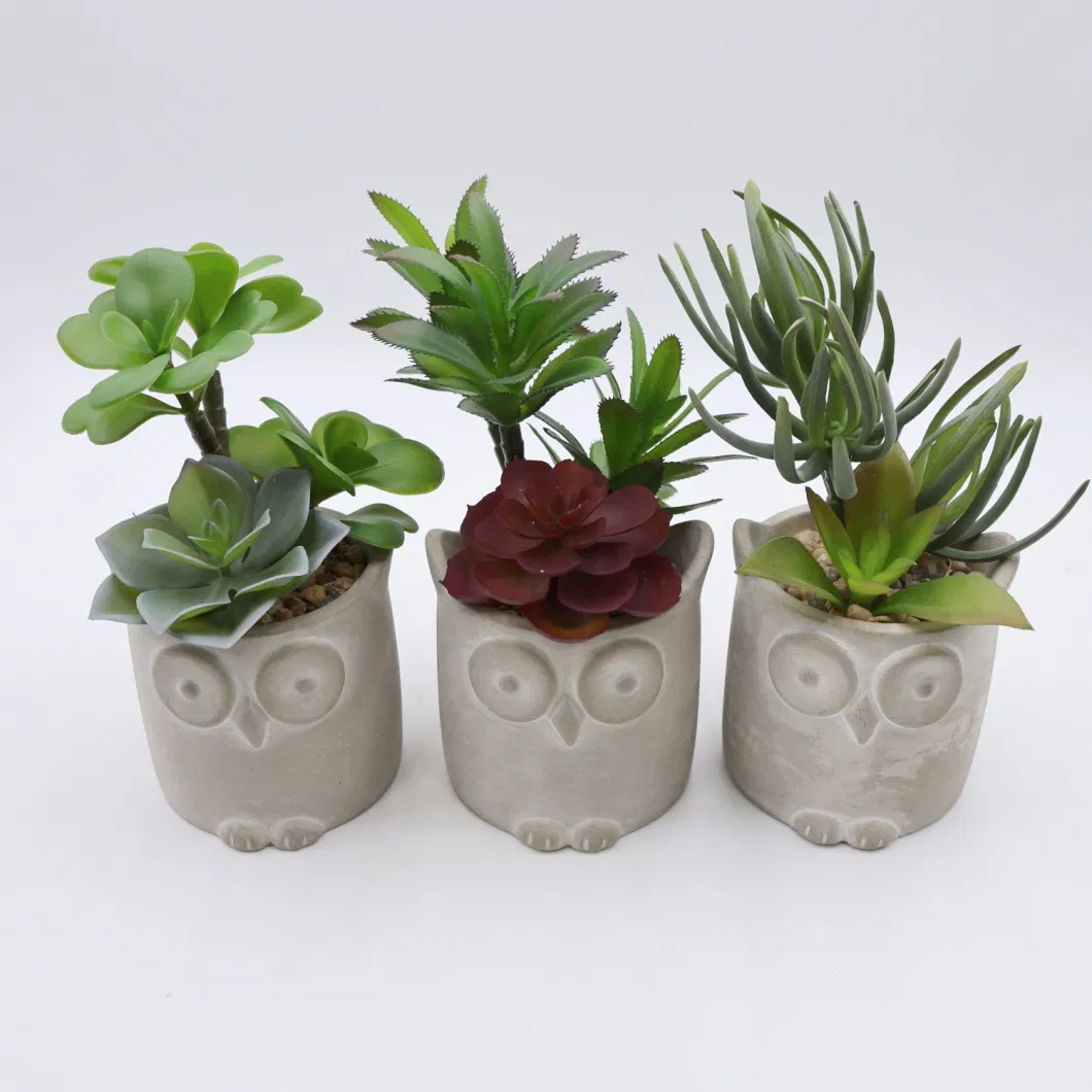 Mini Artificial Succulent Outdoor Plants for Office Home Balcony Decoration