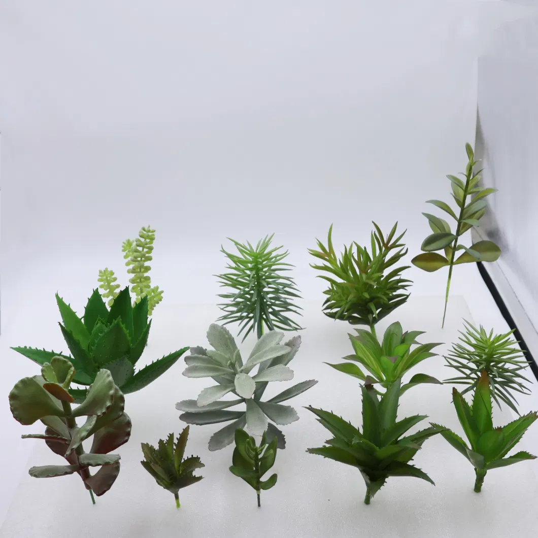 Mini Artificial Succulents Green Plant Background Wall Decoration Ornaments