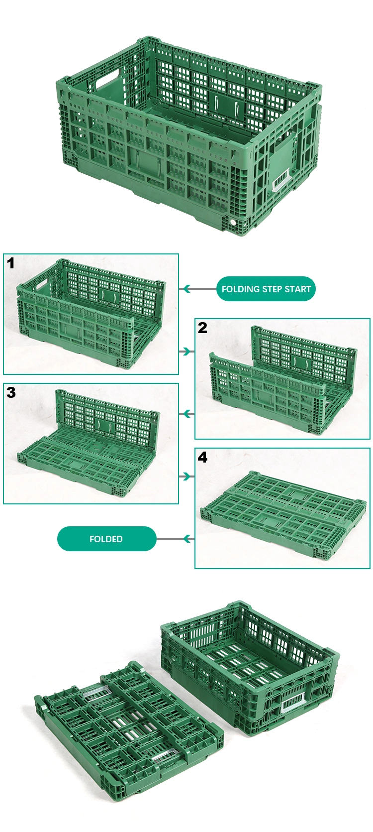 Gardener Ripe Juicy Fruits Vegetables Plastic Boxes Orange Crates