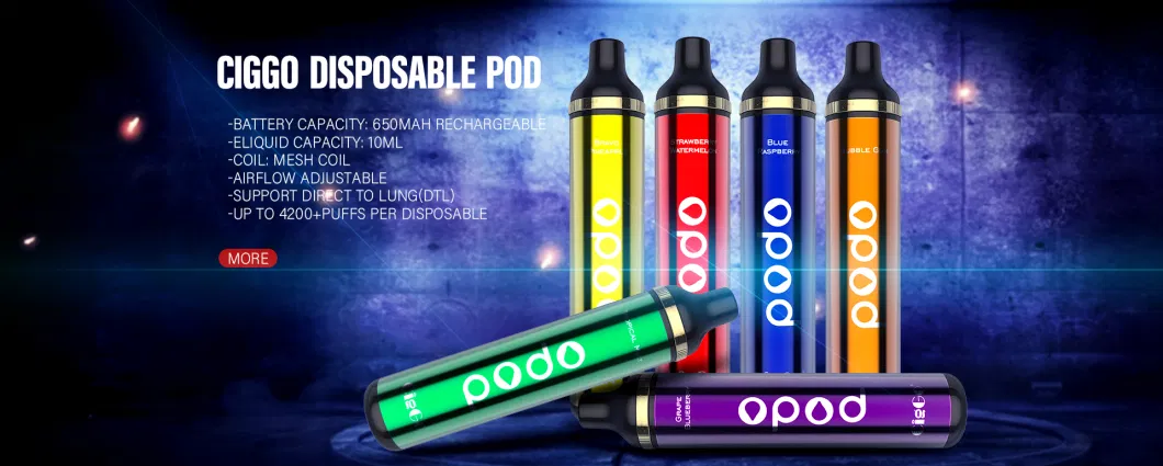 Disposable E-CIGS Juicy Vape 10ml E-Liquid Mesh Coil 4200 Puffs Vape Pod