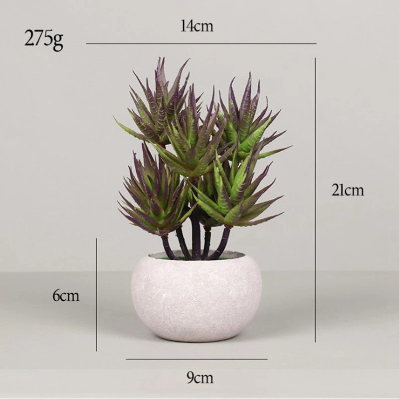 Set of 3 Artificial Succulent Plants in Pulp Pots