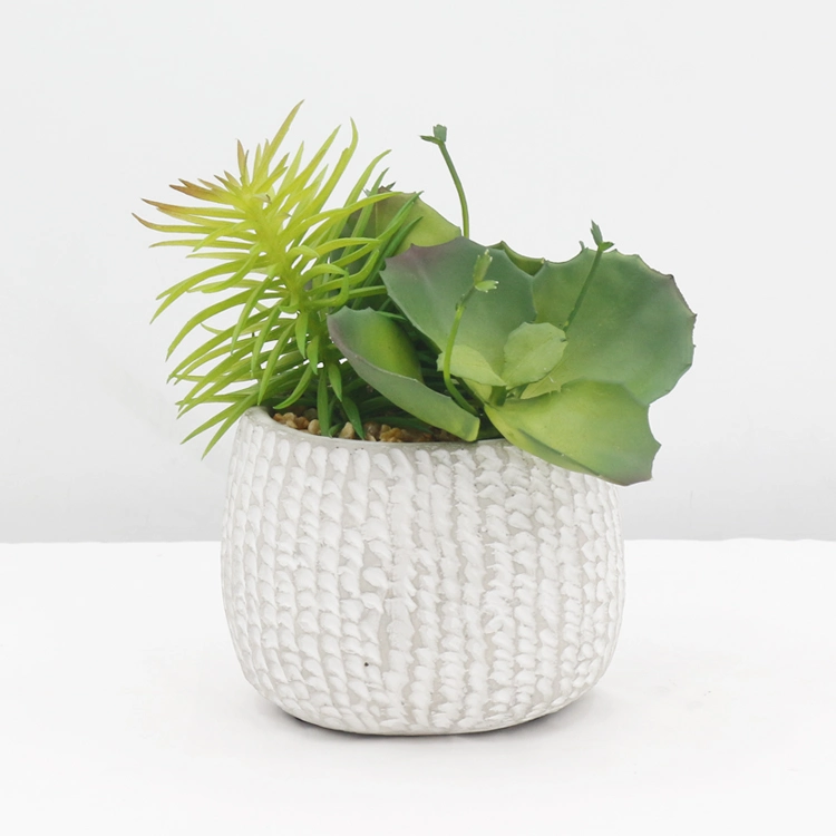 artificial Succulents High Quality Potted Succulent Faux Succulent Plants in PE Pot