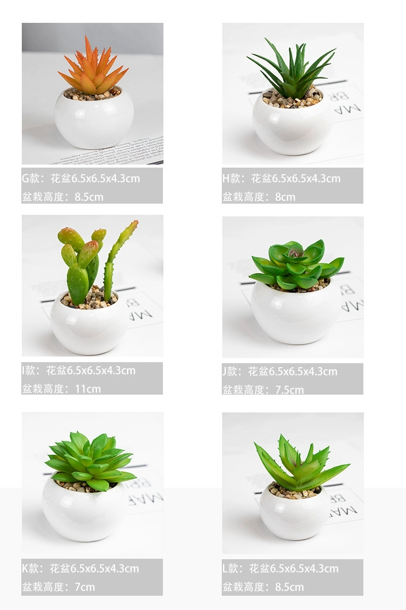 Potted Fake Succulent Small Plants Artificial Faux Succulents