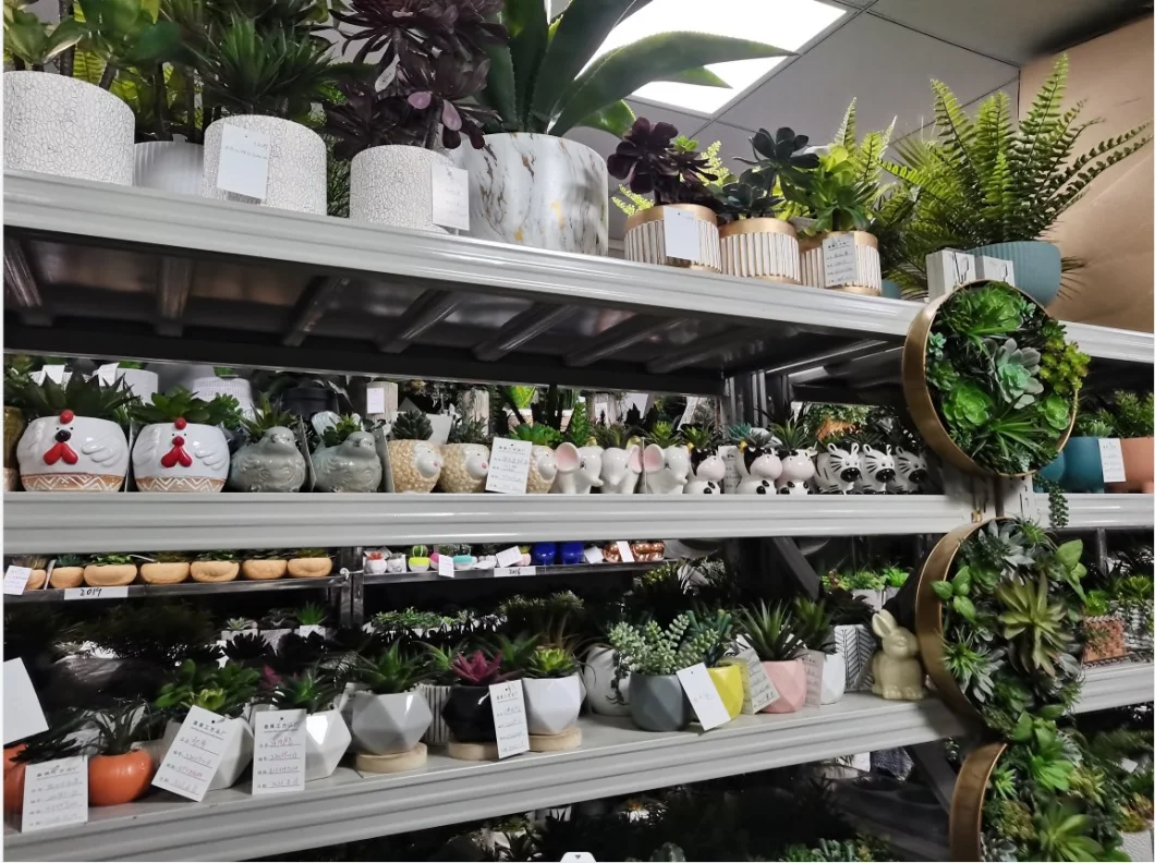 Wholesale Plastic Bonsai Simulation Plants Small Decor Artificial Flowers Mini Succulent Plants