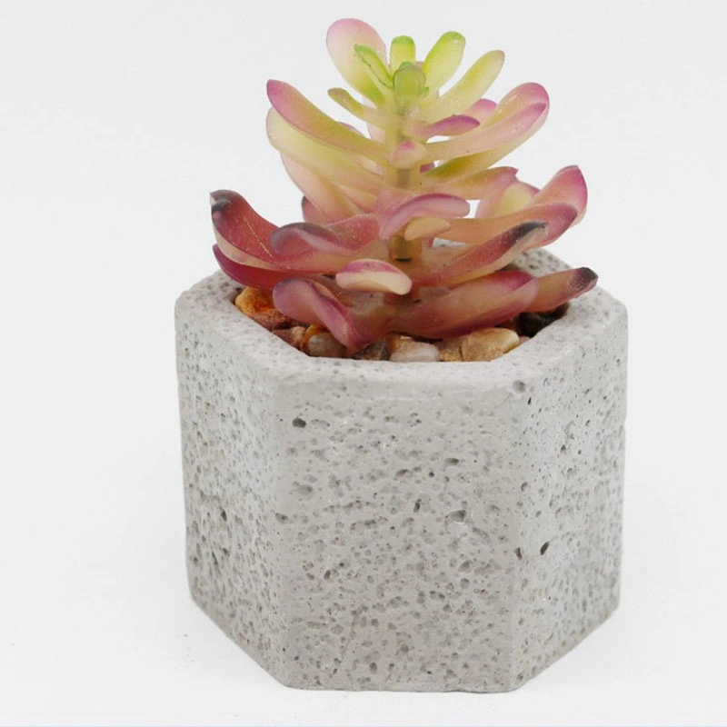 Artificial Succulents Plants Fake Potted Plants with Cement Pot