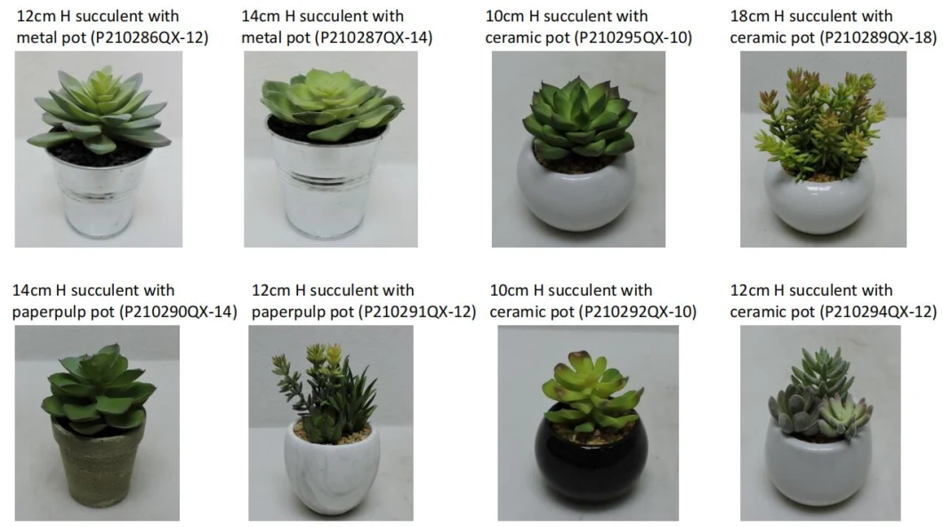 12cm Artificial Succulents Plants Mini Potted Bonsai Succulent