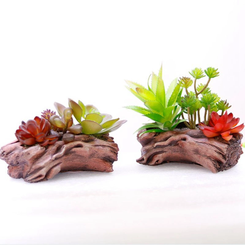 Assorted Artificial Succulent Plants in Rustic Textured Cement Pot