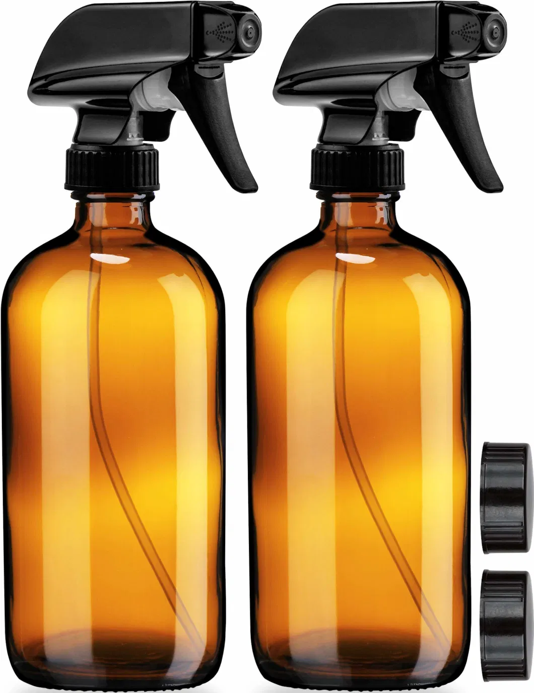 Empty Amber Glass Spray Bottles Each Large 16oz Refillable Bottle