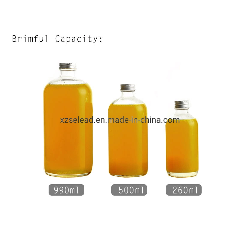 150ml 250ml 350ml 500ml Empty Round Beverage Kombucha Juicy Bottles Beverages with Aluminum Cap