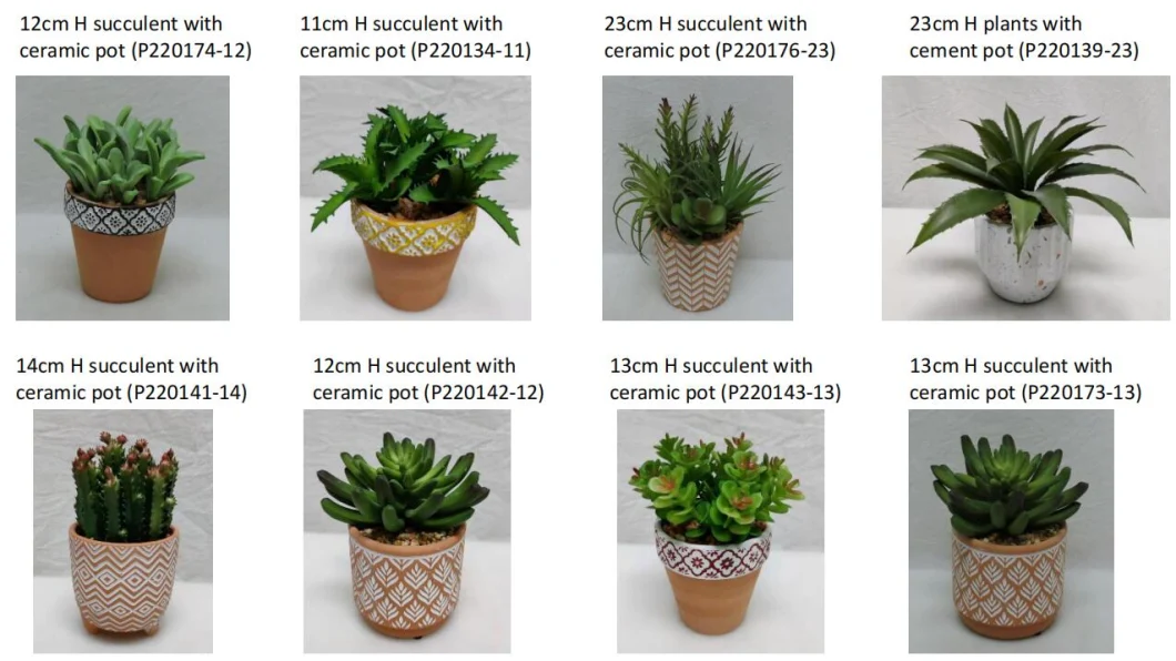 12cm Artificial Succulents Plants Mini Potted Bonsai Succulent