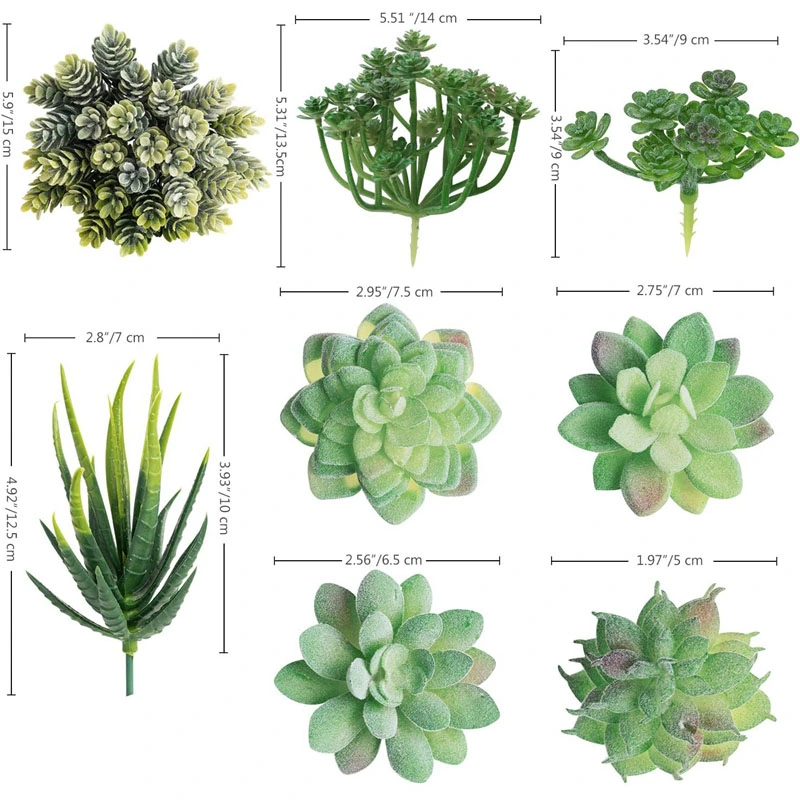 Artificial Succulent Plants Assorted 15PCS Textured Faux Succulent Picks Unpotted