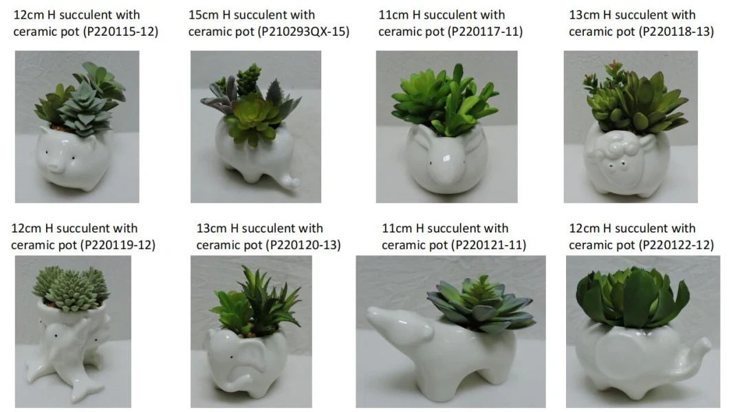 12cm Artificial Succulents Plants Mini Potted Bonsai Succulent